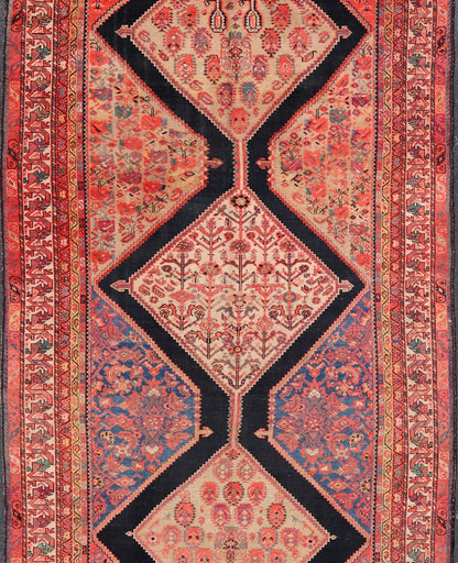 Large Antique Persian Malayer Gallery Runner With Geometric Medallion Keivan Woven Arts This Multicolored Antique Persian Malayer wide gallery runner features a geometric medallion design replete with sub - geometric motifs. The entirety of the ... - Keivan Woven ArtsPTA - 200705 - 16582Rug