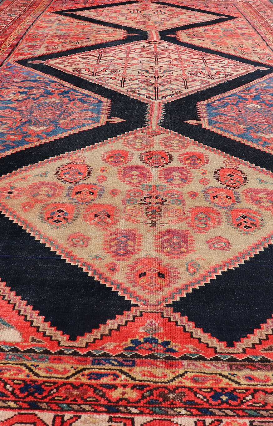 Large Antique Persian Malayer Gallery Runner With Geometric Medallion Keivan Woven Arts This Multicolored Antique Persian Malayer wide gallery runner features a geometric medallion design replete with sub - geometric motifs. The entirety of the ... - Keivan Woven ArtsPTA - 200705 - 16582Rug