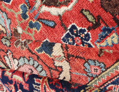 Colorful Antique Persian Mahal/Sultanabad Rug with All - Over Floral Design in Soft Red Background Persian antique Mahal rug with floral design in soft red, Keivan Woven Arts / rug PTA - 200706, country of origin / type: Iran / Sultanabad, circa ear... - Keivan Woven ArtsPTA - 200706 - 16588Rug