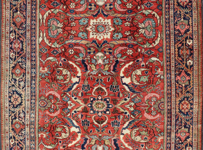 Colorful Antique Persian Mahal/Sultanabad Rug with All - Over Floral Design in Soft Red Background Persian antique Mahal rug with floral design in soft red, Keivan Woven Arts / rug PTA - 200706, country of origin / type: Iran / Sultanabad, circa ear... - Keivan Woven ArtsPTA - 200706 - 16588Rug