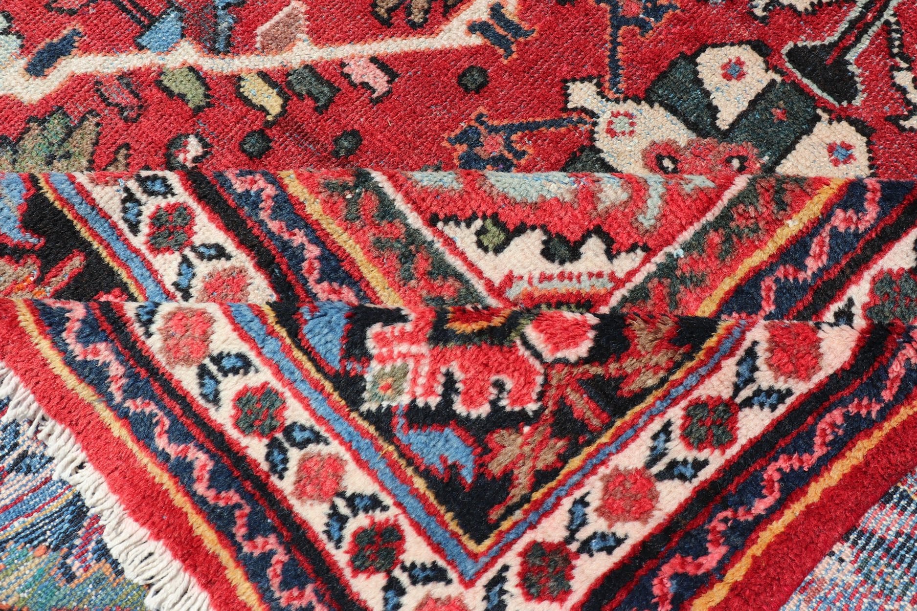 Large Antique Hand Knotted Persian Sultanabad - Mahal Rug with Medallion Design Sultanabad Mahal antique rug from Persia with all - over geometric design, Keivan Woven Arts / rug PTA - 200710, country of origin / type: Iran / Mahal, circa 1920 jewe... - Keivan Woven ArtsPTA - 200710 - 16606