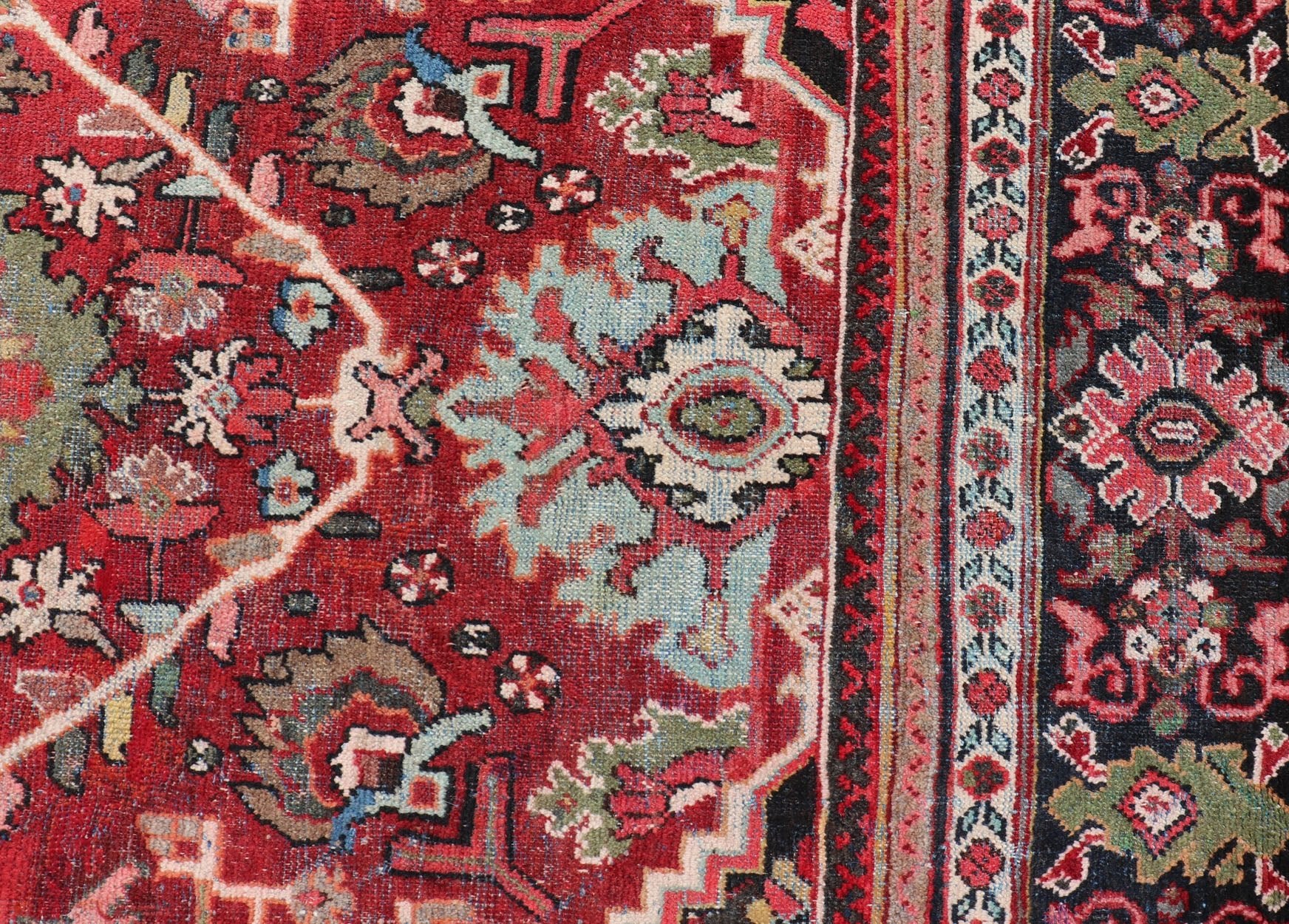 Large Antique Hand Knotted Persian Sultanabad - Mahal Rug with Medallion Design Sultanabad Mahal antique rug from Persia with all - over geometric design, Keivan Woven Arts / rug PTA - 200710, country of origin / type: Iran / Mahal, circa 1920 jewe... - Keivan Woven ArtsPTA - 200710 - 16606