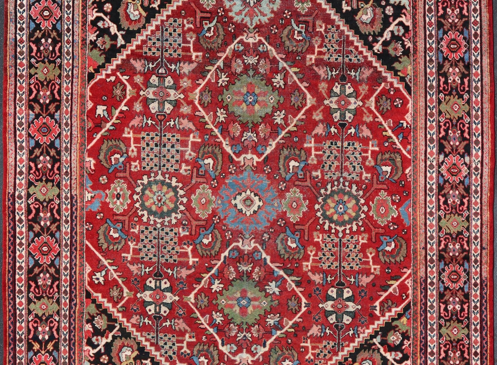 Large Antique Hand Knotted Persian Sultanabad - Mahal Rug with Medallion Design Sultanabad Mahal antique rug from Persia with all - over geometric design, Keivan Woven Arts / rug PTA - 200710, country of origin / type: Iran / Mahal, circa 1920 jewe... - Keivan Woven ArtsPTA - 200710 - 16606