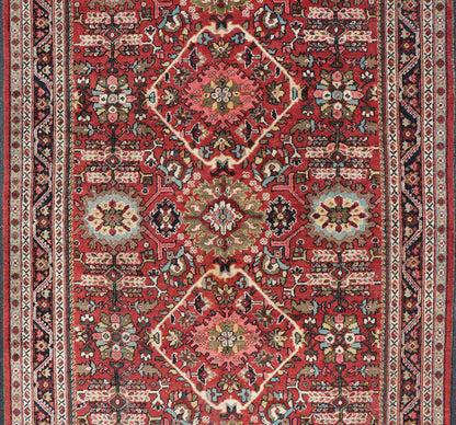 Semi Antique Persian Mahal Rug with Medallion Design in Jewel Tones Persian semi antique Mahal rug with medallion design in red with jewel tones Keivan Woven Arts / rug PTA - 200712, country of origin / type: Iran / Sultanabad, circa mid - 20th ... - Keivan Woven ArtsPTA - 200712 - 16618