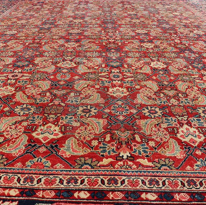 Antique Hand Knotted Persian Sultanabad - Mahal with All - Over Sub - Geometric Design Sultanabad - Mahal Antique Rug, Keivan Woven Arts / rug PTA - 200717, country of origin / type: Persian / Sultanabad - Mahal, circa Early - 20th Century. Measures: 9... - Keivan Woven ArtsPTA - 200717 - 16642