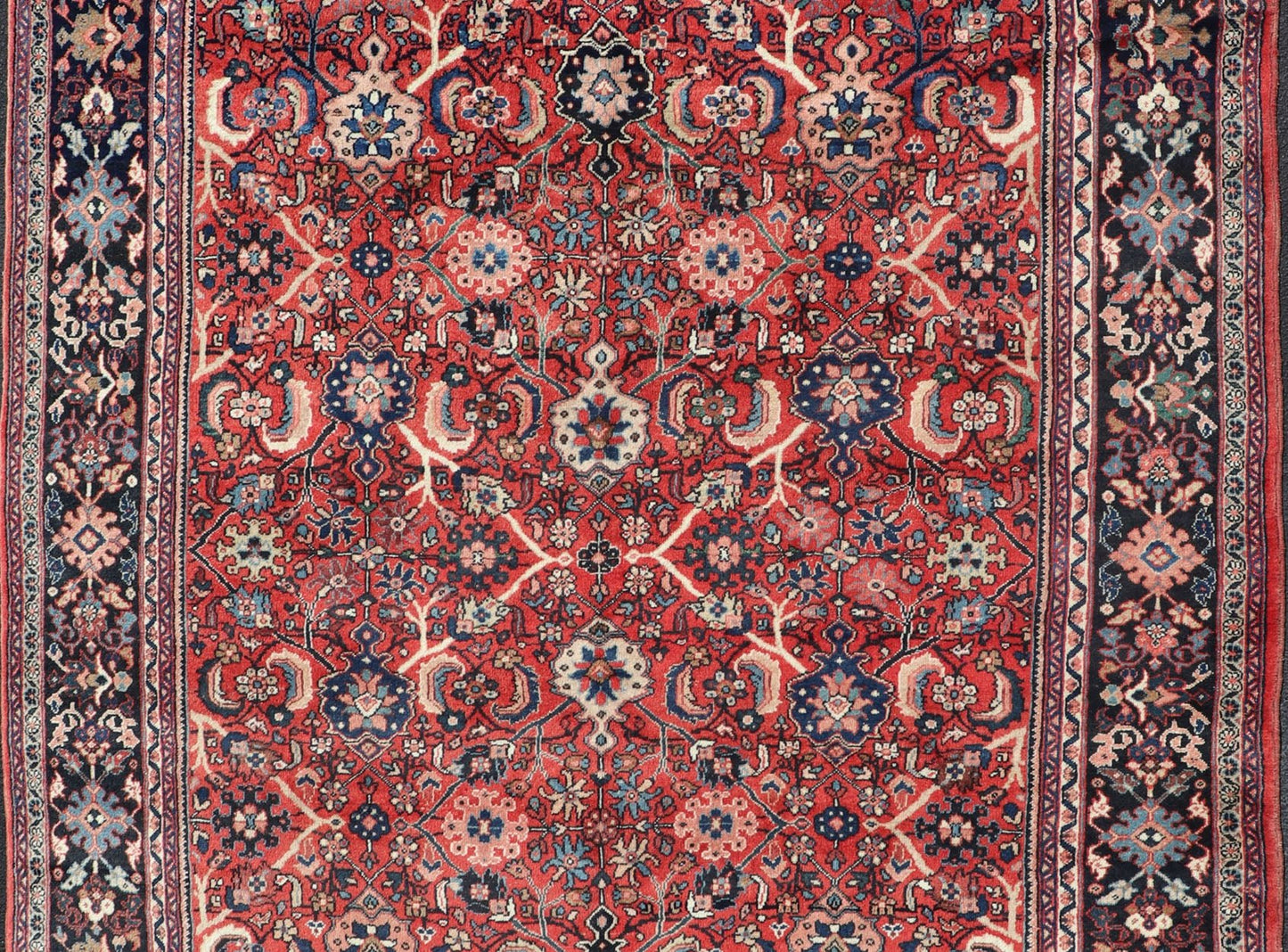 Persian Hand Knotted Vintage Mahal - Sultanabad Rug With All Over Geometric Design Red background Vintage Persian Mahal - Sultanabad rug with All Over Geometric Design, Keivan Woven Arts / rug/PTA - 200719, country of origin / type: Iran / Sultanabad... - Keivan Woven ArtsPTA - 200719 - 16654Rug