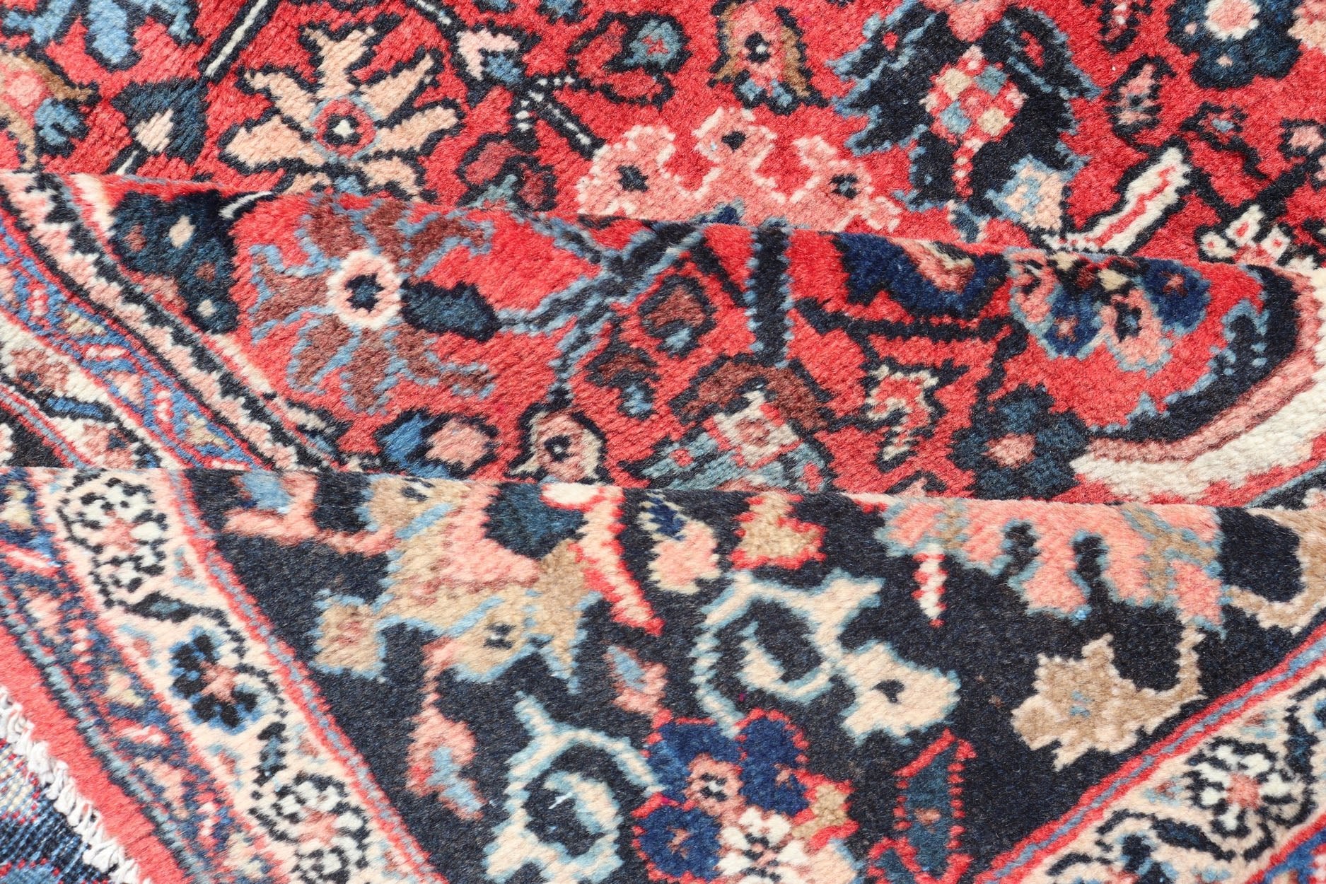 Persian Hand Knotted Vintage Mahal - Sultanabad Rug With All Over Geometric Design Red background Vintage Persian Mahal - Sultanabad rug with All Over Geometric Design, Keivan Woven Arts / rug/PTA - 200719, country of origin / type: Iran / Sultanabad... - Keivan Woven ArtsPTA - 200719 - 16654Rug