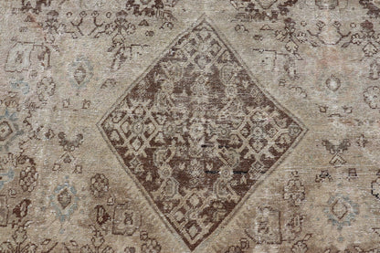 Antique Persian Sultanabad - Mahal Rug with Sub - Geometric Design With Medallion Measures: 9'10 x 13'8 This antique Persian rug features an all - neutral palette of creams, taupe, and cocoas. The field homes a floral medallion and diamond c... - Keivan Woven ArtsPTA - 200725 - 16684Rug