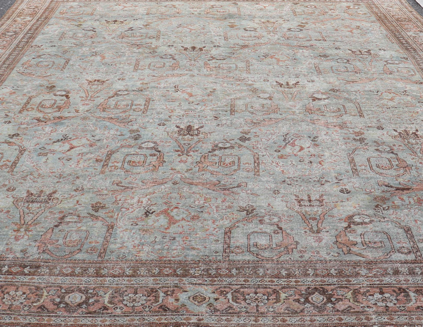 Large Antique Persian Distressed Sultanabad with All - Over Floral Design. Keivan Woven Arts; rug PTA - 200726; country of origin / type: Persian / Sultanabad, circa 1910. Antique distressed Sultanabad. Measures: 13'5 x 19'9 This impressive antique ... - Keivan Woven ArtsPTA - 200726 - 15486 - 16919