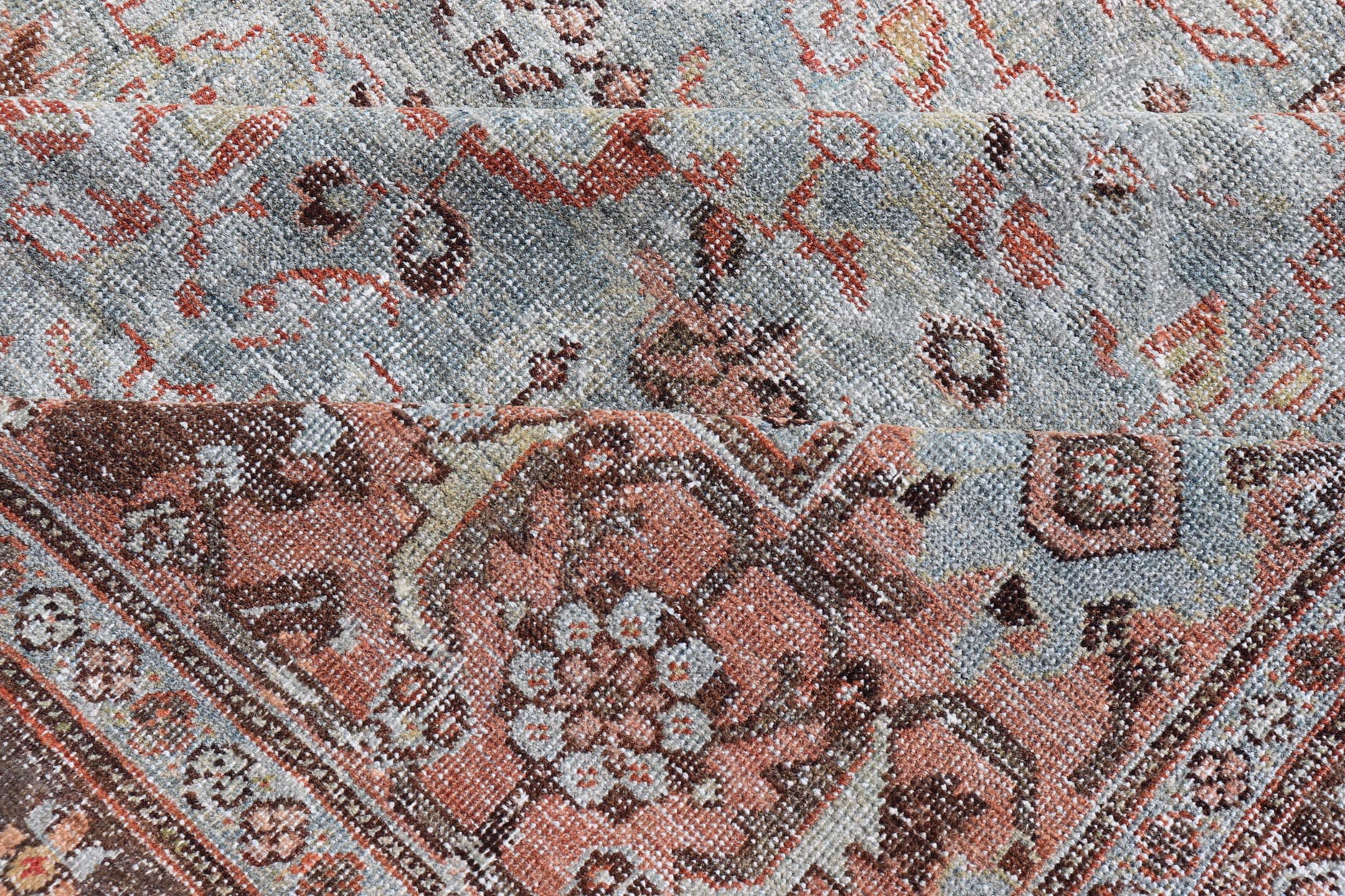 Large Antique Persian Distressed Sultanabad with All - Over Floral Design. Keivan Woven Arts; rug PTA - 200726; country of origin / type: Persian / Sultanabad, circa 1910. Antique distressed Sultanabad. Measures: 13'5 x 19'9 This impressive antique ... - Keivan Woven ArtsPTA - 200726 - 15486 - 16919