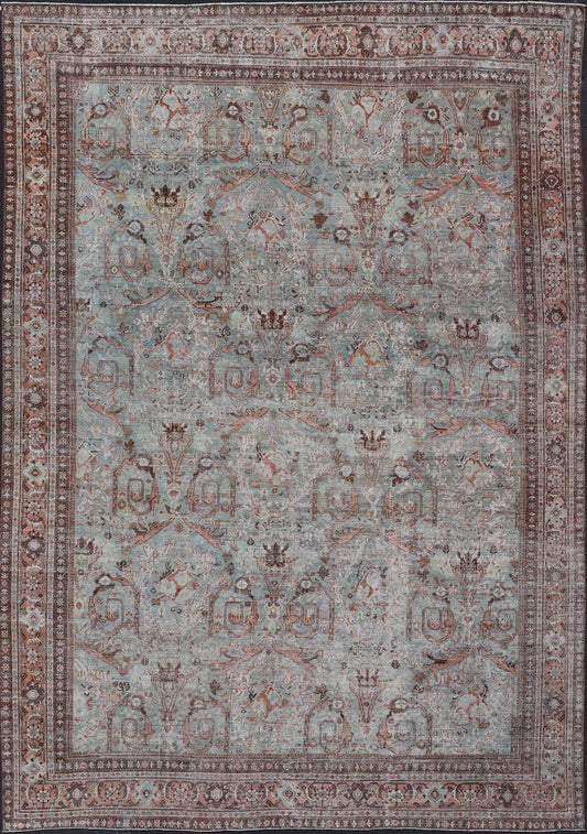 Large Antique Persian Distressed Sultanabad with All - Over Floral Design. Keivan Woven Arts; rug PTA - 200726; country of origin / type: Persian / Sultanabad, circa 1910. Antique distressed Sultanabad. Measures: 13'5 x 19'9 This impressive antique ... - Keivan Woven ArtsPTA - 200726 - 15486 - 16919Rug