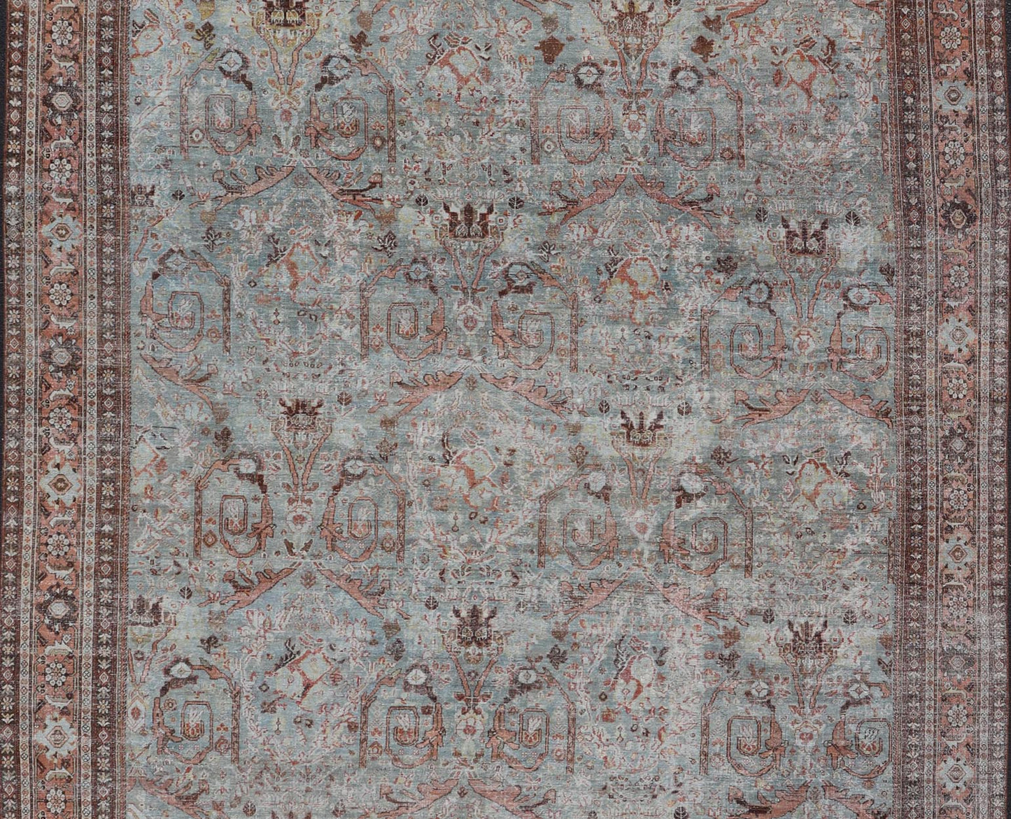 Large Antique Persian Distressed Sultanabad with All - Over Floral Design. Keivan Woven Arts; rug PTA - 200726; country of origin / type: Persian / Sultanabad, circa 1910. Antique distressed Sultanabad. Measures: 13'5 x 19'9 This impressive antique ... - Keivan Woven ArtsPTA - 200726 - 15486 - 16919