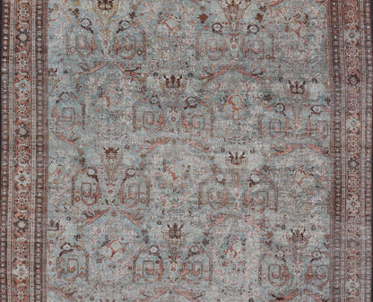 Large Antique Persian Distressed Sultanabad with All - Over Floral Design. Keivan Woven Arts; rug PTA - 200726; country of origin / type: Persian / Sultanabad, circa 1910. Antique distressed Sultanabad. Measures: 13'5 x 19'9 This impressive antique ... - Keivan Woven ArtsPTA - 200726 - 15486 - 16919