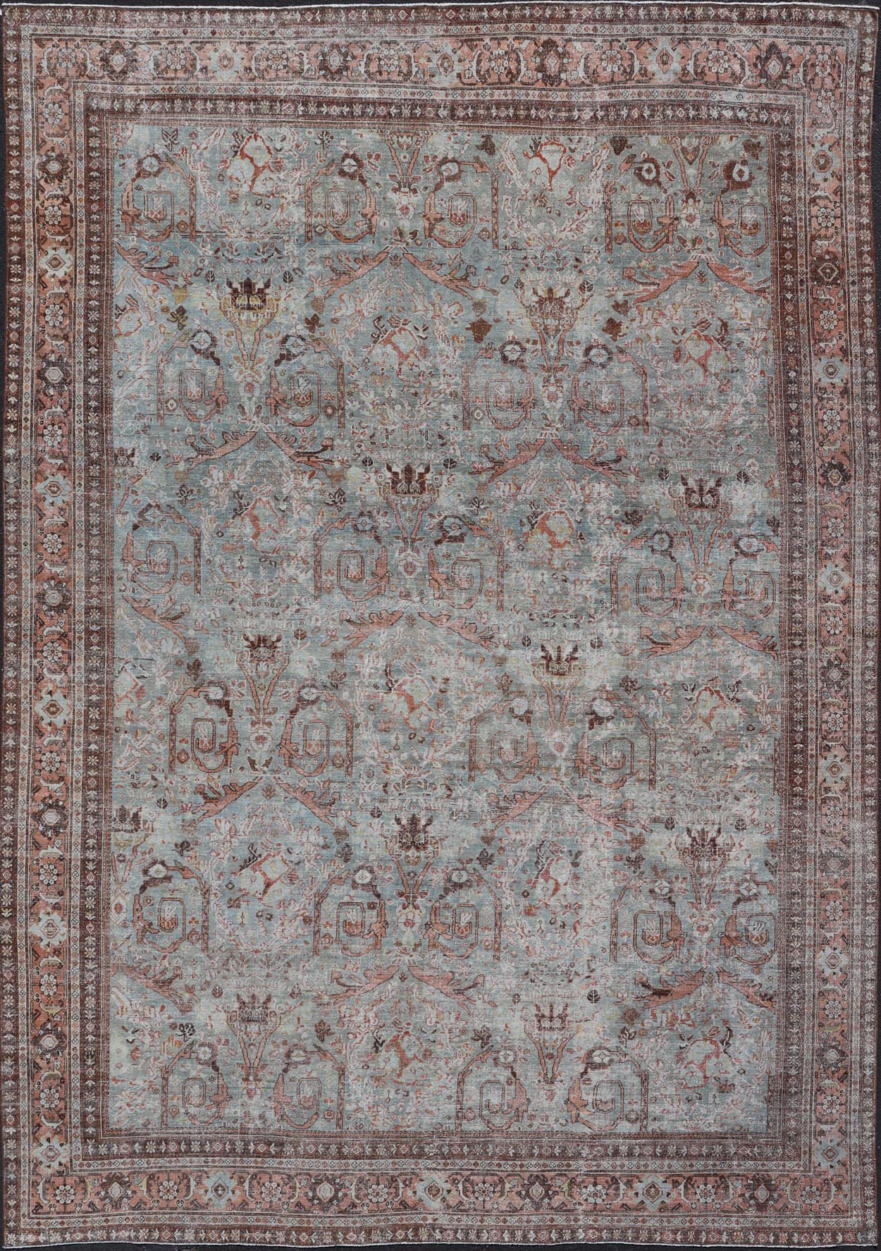 Large Antique Persian Distressed Sultanabad with All - Over Floral Design. Keivan Woven Arts; rug PTA - 200726; country of origin / type: Persian / Sultanabad, circa 1910. Antique distressed Sultanabad. Measures: 13'5 x 19'9 This impressive antique ... - Keivan Woven ArtsPTA - 200726 - 15486 - 16919