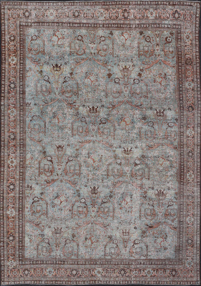 Large Antique Persian Distressed Sultanabad with All - Over Floral Design. Keivan Woven Arts; rug PTA - 200726; country of origin / type: Persian / Sultanabad, circa 1910. Antique distressed Sultanabad. Measures: 13'5 x 19'9 This impressive antique ... - Keivan Woven ArtsPTA - 200726 - 15486 - 16919