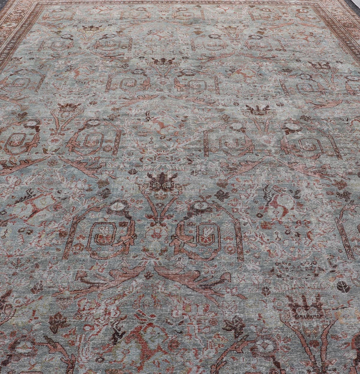 Large Antique Persian Distressed Sultanabad with All - Over Floral Design. Keivan Woven Arts; rug PTA - 200726; country of origin / type: Persian / Sultanabad, circa 1910. Antique distressed Sultanabad. Measures: 13'5 x 19'9 This impressive antique ... - Keivan Woven ArtsPTA - 200726 - 15486 - 16919