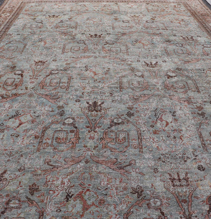 Large Antique Persian Distressed Sultanabad with All - Over Floral Design. Keivan Woven Arts; rug PTA - 200726; country of origin / type: Persian / Sultanabad, circa 1910. Antique distressed Sultanabad. Measures: 13'5 x 19'9 This impressive antique ... - Keivan Woven ArtsPTA - 200726 - 15486 - 16919