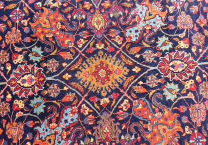 Large Antique Persian Tabriz Rug with All - Over Sub - Geometric and Colorful Design. Country of Origin: Iran; Type: Tabriz; Design: Floral, Sub - Geometric Floral, All - Over; Keivan Woven Arts: rug PTA - 200729; Large Hand - Knotted Antique Persian Tabriz Rug ... - Keivan Woven ArtsPTA - 200729 - 15578Rug