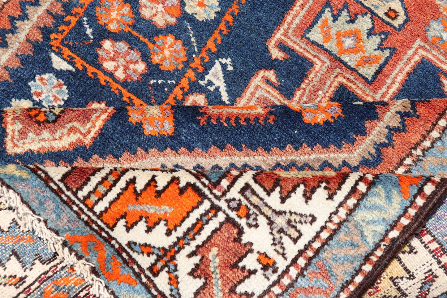 Vintage Hand Knotted Persian Malayer Runner with Sub - Geometric Medallion Design Malayer vintage runner from Persia with geometric medallion central field design, Keivan Woven Arts / rug PTA - 200732, country of origin / type: Iran / Malayer, circa... - Keivan Woven ArtsPTA - 200732 - 16937Rug