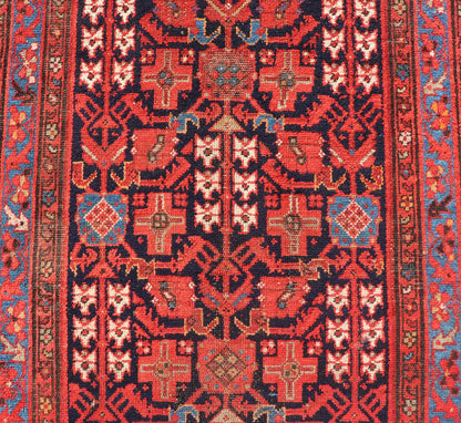 Antique Long Malayer Runner with All - Over Geometric Herati Design This gorgeous antique Malayer Runner features a stunning all - over geometric Herati design set upon a Dark Blue background. The patterns are surrounded by a variety of motifs. The ... - Keivan Woven ArtsPTA - 21006 - 18018