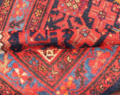 Antique Long Hand Knotted Malayer Runner with All - Over Geometric Design This gorgeous antique Malayer Runner features a stunning all - over geometric design set upon a Dark Blue background. The patterns are surrounded by a variety of motifs. T... - Keivan Woven ArtsPTA - 21012 - 18042