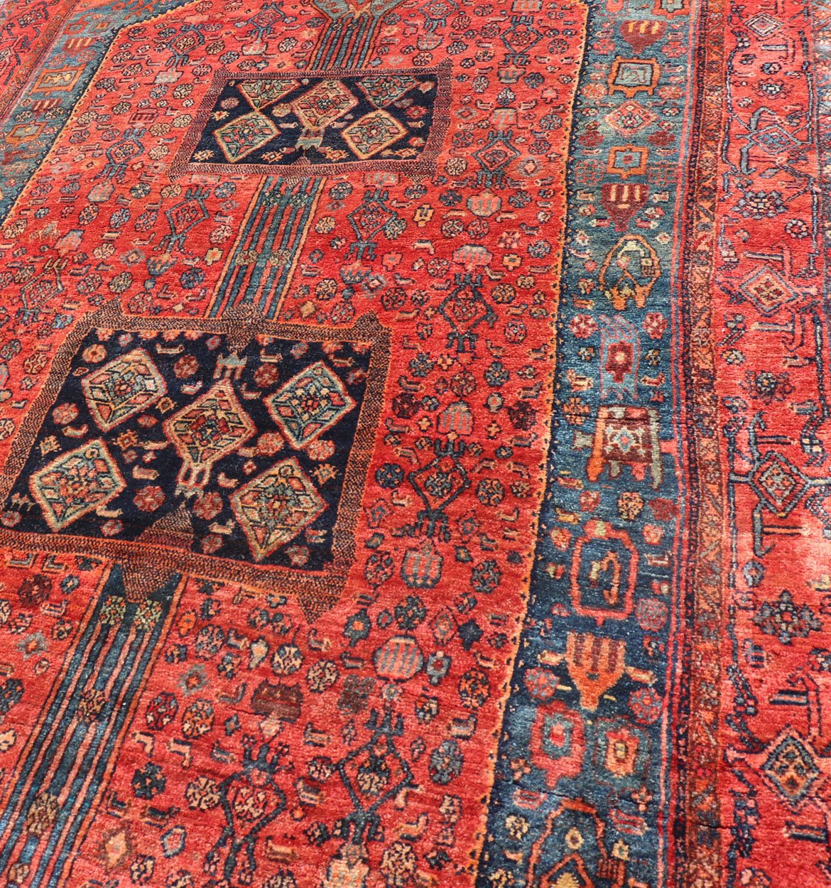 Antique Gallery Bidjar rug with tribal Design, Keivan Woven Arts/ rug/PTA - 21021 country of origin / type: Persian / Bidjar, circa mid - 20th Century. Measures: 5'5 x 13'3. Made is Kurdistan region of Persia, this beautiful antique Bidjar ga... - Keivan Woven ArtsPTA - 21021 - 18054