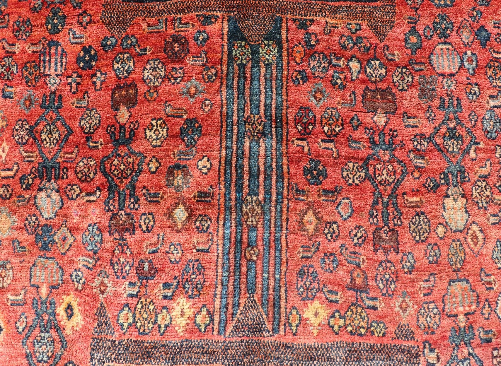 Antique Gallery Bidjar rug with tribal Design, Keivan Woven Arts/ rug/PTA - 21021 country of origin / type: Persian / Bidjar, circa mid - 20th Century. Measures: 5'5 x 13'3. Made is Kurdistan region of Persia, this beautiful antique Bidjar ga... - Keivan Woven ArtsPTA - 21021 - 18054