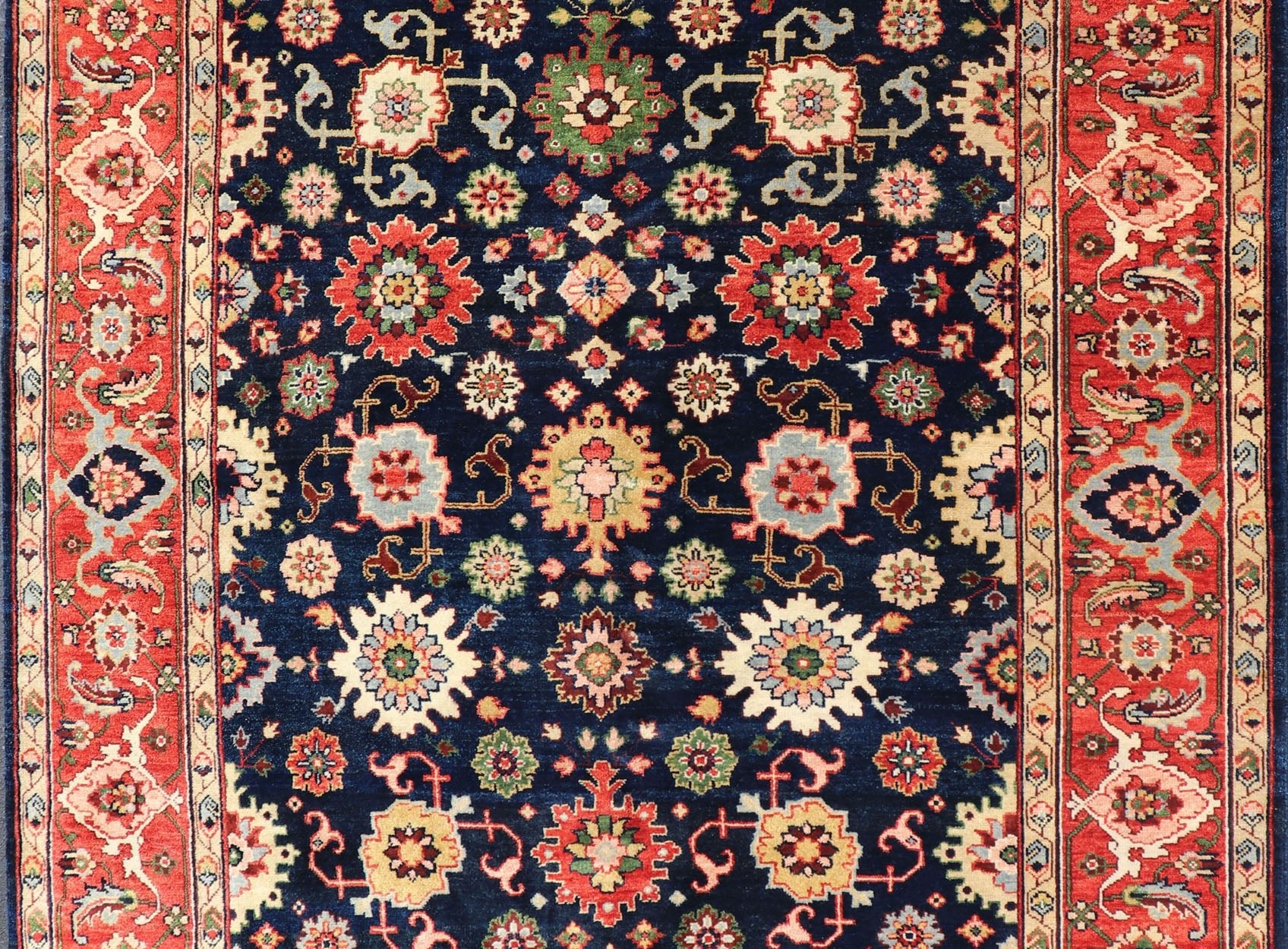 Keivan Woven Arts Sultanabad - Mahal Design in All - Over Floral Hand - Knotted Carpet Beautiful modern Mahal - Sultanabad hand - knotted wool rug with a Traditional Design. This Mahal - Sultanabad rug has a multi - color accent in a gorgeous all - over floral design.... - Keivan Woven ArtsPTA - 2109 - 05 - 17056