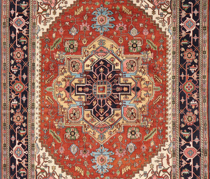 Very Large Serapi Design rug with Geometric Medallion by Keivan Woven Arts Measures: 12'1 x 18'2 Keivan Woven Arts Large Beautiful Serapi design hand - knotted rug made with fine wool rug with a Traditional Design. This Heriz rug has a mult... - Keivan Woven ArtsPTA - 2109 - 07 - 17068