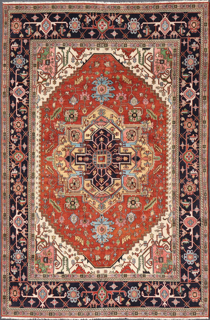 Very Large Serapi Design rug with Geometric Medallion by Keivan Woven Arts Measures: 12'1 x 18'2 Keivan Woven Arts Large Beautiful Serapi design hand - knotted rug made with fine wool rug with a Traditional Design. This Heriz rug has a mult... - Keivan Woven ArtsPTA - 2109 - 07 - 17068