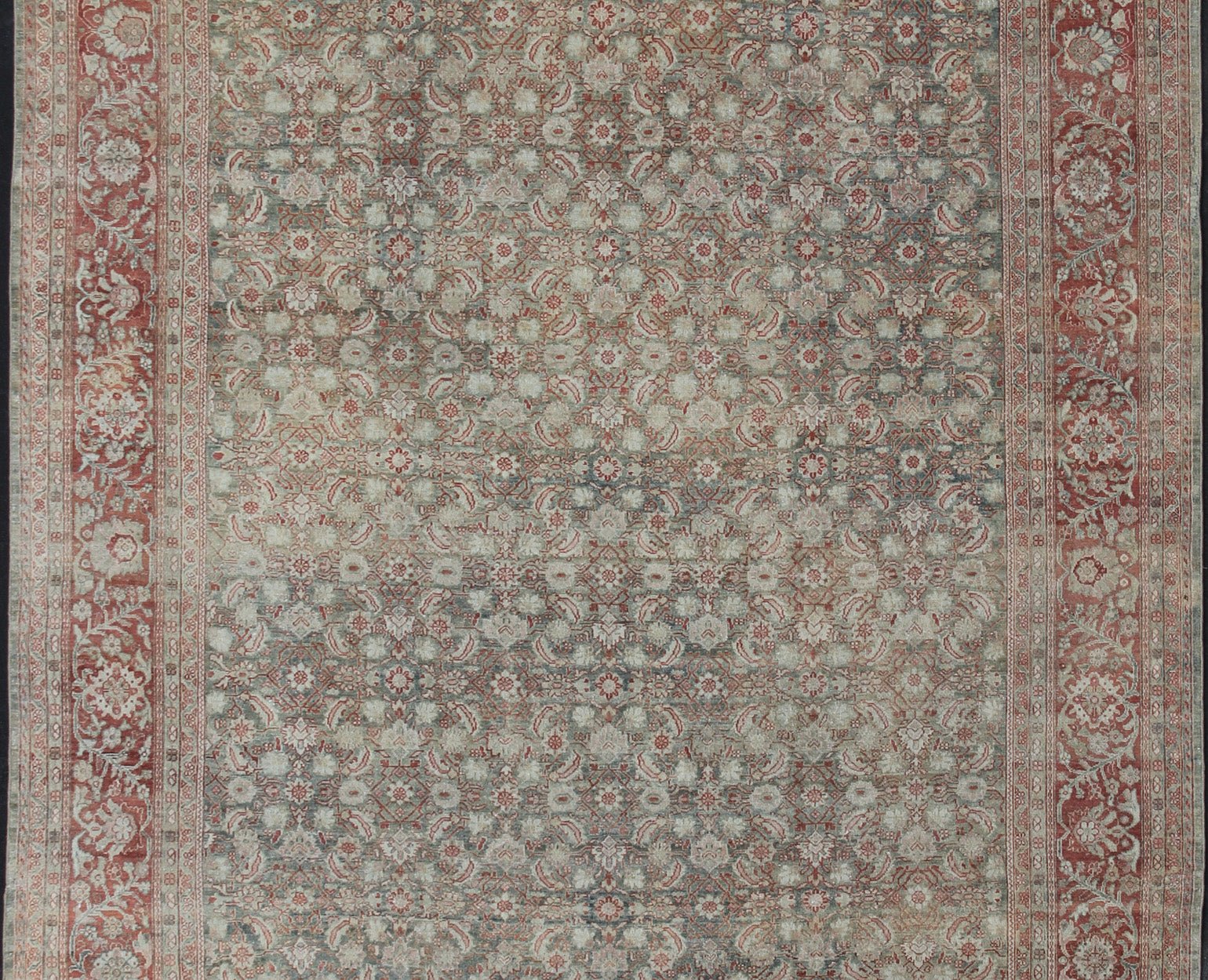 Antique Sultanabad rug from Persia with all - over geometric design. Keivan Woven Arts - rug R20 - 0101, country of origin / type: Iran / Sultanabad, circa 1910 Measures: 11'2 x 17'6. This beautiful antique Persian Sultanabad rug is lightly faded, and ... - Keivan Woven ArtsR20 - 0101 - 12575