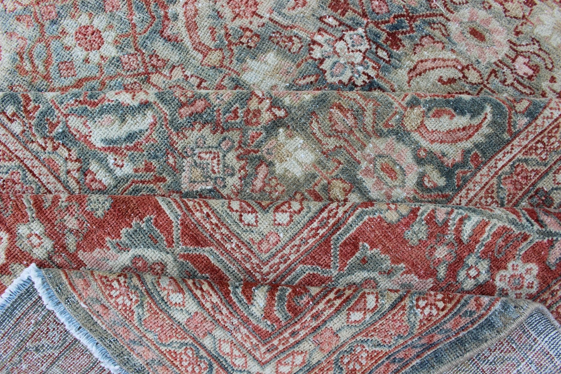 Antique Sultanabad rug from Persia with all - over geometric design. Keivan Woven Arts - rug R20 - 0101, country of origin / type: Iran / Sultanabad, circa 1910 Measures: 11'2 x 17'6. This beautiful antique Persian Sultanabad rug is lightly faded, and ... - Keivan Woven ArtsR20 - 0101 - 12575
