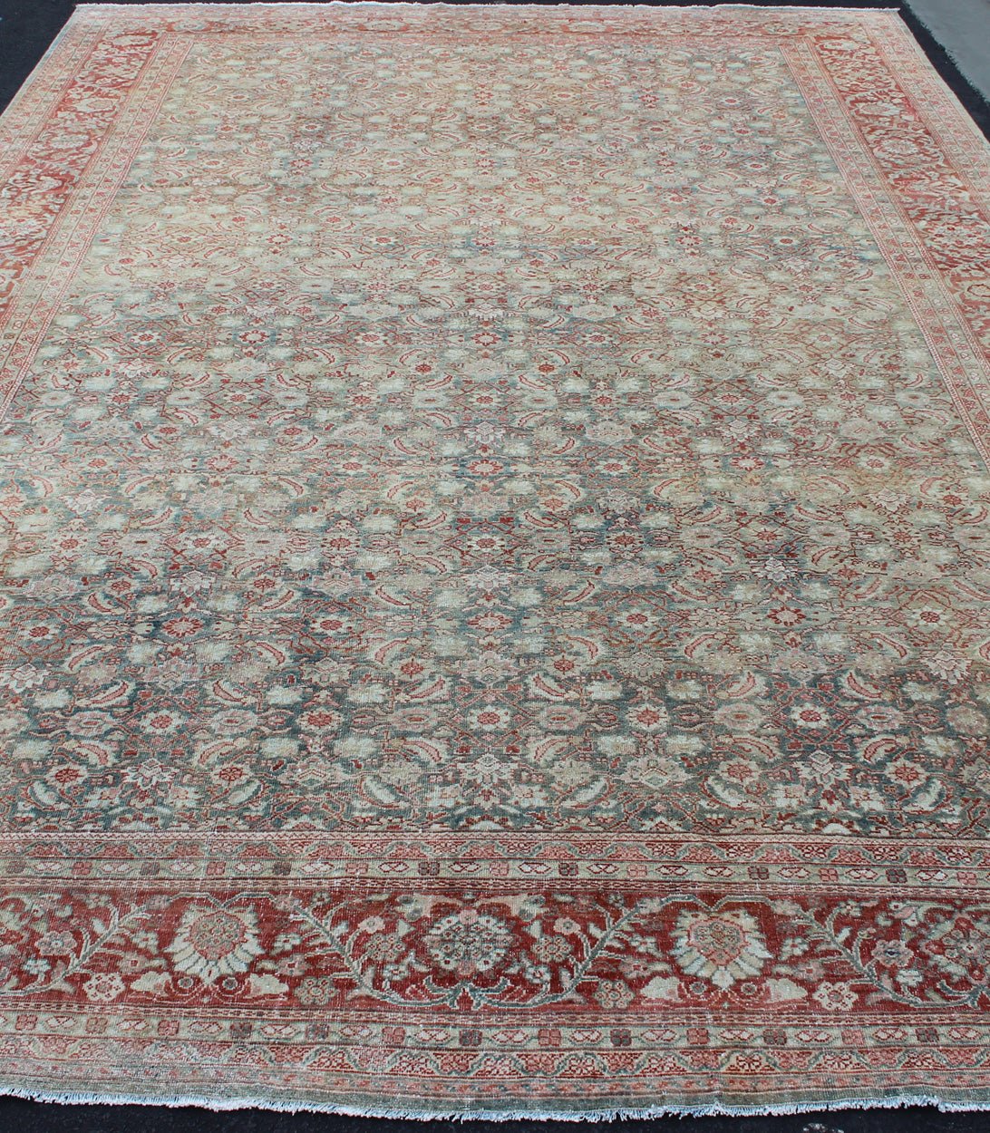 Antique Sultanabad rug from Persia with all - over geometric design. Keivan Woven Arts - rug R20 - 0101, country of origin / type: Iran / Sultanabad, circa 1910 Measures: 11'2 x 17'6. This beautiful antique Persian Sultanabad rug is lightly faded, and ... - Keivan Woven ArtsR20 - 0101 - 12575