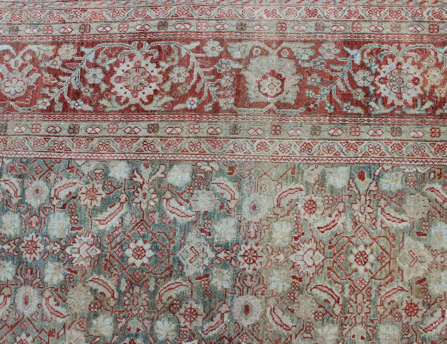 Antique Sultanabad rug from Persia with all - over geometric design. Keivan Woven Arts - rug R20 - 0101, country of origin / type: Iran / Sultanabad, circa 1910 Measures: 11'2 x 17'6. This beautiful antique Persian Sultanabad rug is lightly faded, and ... - Keivan Woven ArtsR20 - 0101 - 12575