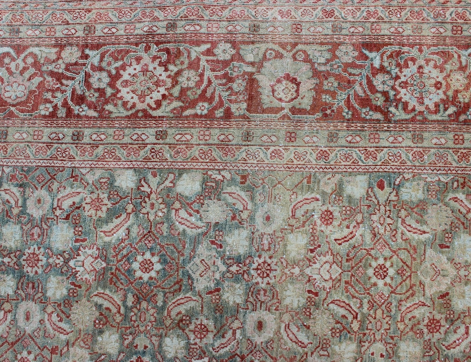 Antique Sultanabad rug from Persia with all - over geometric design. Keivan Woven Arts - rug R20 - 0101, country of origin / type: Iran / Sultanabad, circa 1910 Measures: 11'2 x 17'6. This beautiful antique Persian Sultanabad rug is lightly faded, and ... - Keivan Woven ArtsR20 - 0101 - 12575