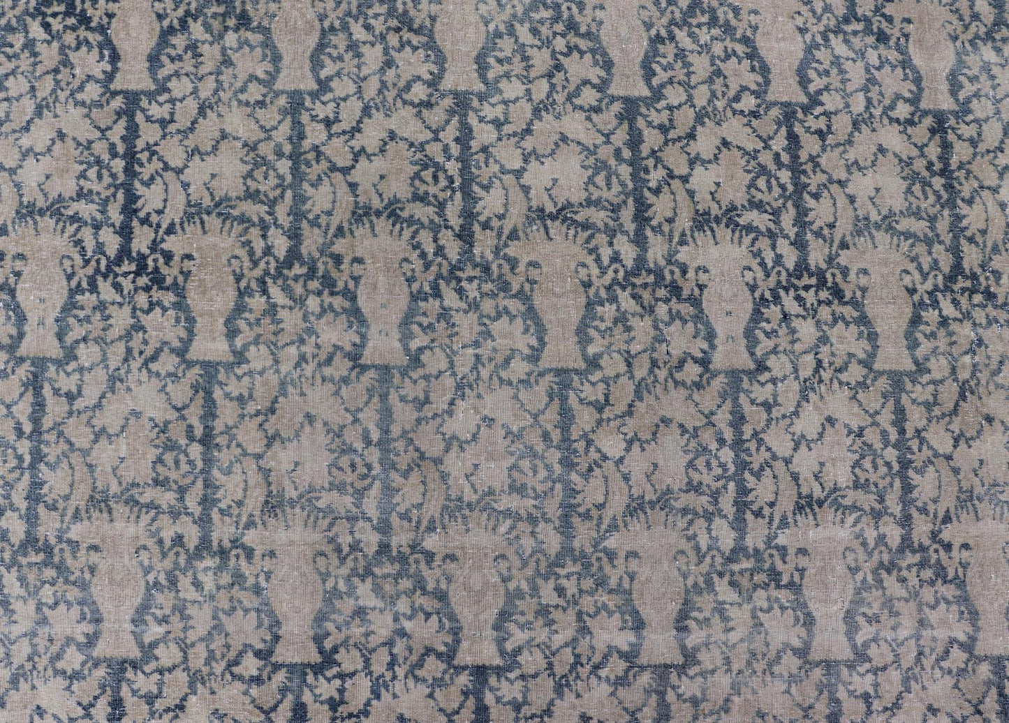 Antique Indian Agra Rug with All - Over Floral Design in Light Blues and Cream. Keivan Woven Arts, rug R20 - 0304, country of origin / type: India / Agra, circa 1900 Measures: 13'4 x 15'11 This large and wide antique Indian Agra was finel... - Keivan Woven ArtsR20 - 0304 - 12837Rug