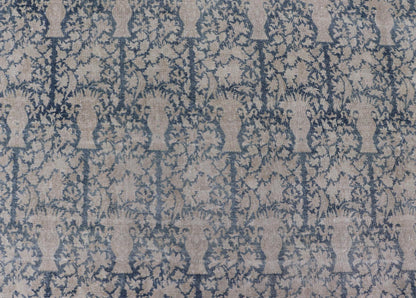 Antique Indian Agra Rug with All - Over Floral Design in Light Blues and Cream. Keivan Woven Arts, rug R20 - 0304, country of origin / type: India / Agra, circa 1900 Measures: 13'4 x 15'11 This large and wide antique Indian Agra was finel... - Keivan Woven ArtsR20 - 0304 - 12837Rug