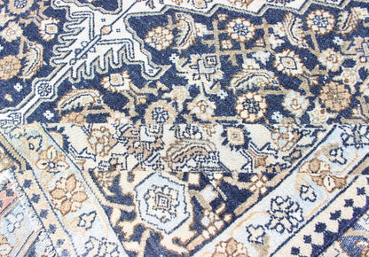 Antique Hamadan Persian Rug with Center Medallion and Floral Design Persian antique carpet with center medallion and flower motifs, rug R20 - 0504, country of origin / type: Iran / Hamadan, circa 1920 This antique Hamadan carpet from 1920s... - Keivan Woven ArtsR20 - 0504 - 12934Rug