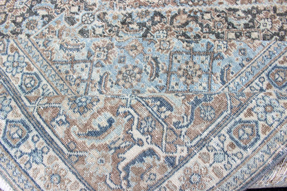 Medium Blue and Gray Background Persian Tabriz Rug with All - Over Herati Design Tan background Persian Tabriz rug with free flowing floral design, rug R20 - 0603, country of origin / type: Iran / Tabriz, circa 1930. This magnificent 20th ce... - Keivan Woven ArtsR20 - 0603 - 12942Rug
