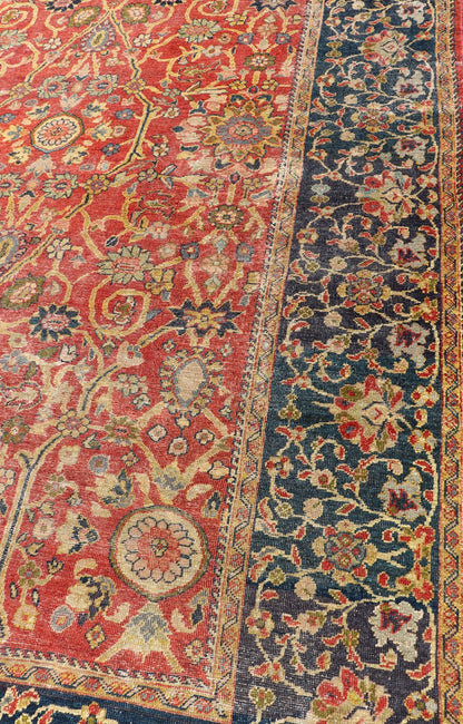 Antique Persian, 19th Century Sultanabad Rug in Rust, Blue, Gold, Yellow & Green Charming Colorful antique Persian Sultanabad rug in Rust, Blue, Gold, Yellow & Green Keivan Woven Arts/ Rug/ R20 - 0806 Measures: 8'1 x 13' Across the... - Keivan Woven ArtsR20 - 0806 - 13206