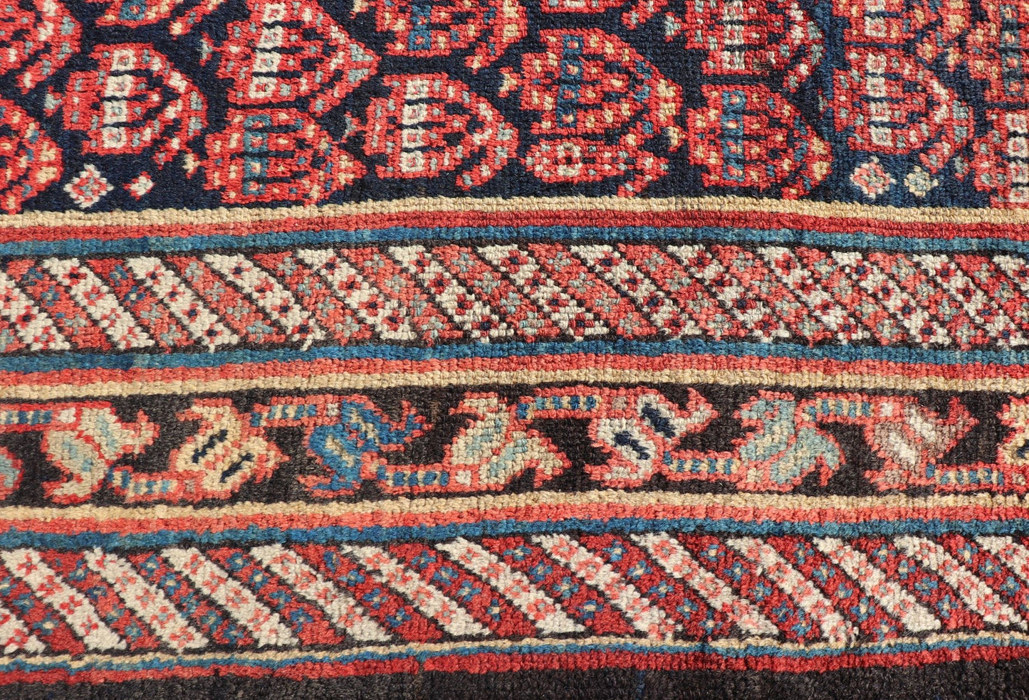 Antique Persian Kurdish Gallery Rug with All - Over Sub - Geometric Design Antique Kurdish Gallery Rug, Keivan Woven Arts / rug R20 - 0810, country of origin / type: Persian / Kurdish, circa Early - 20th Century. Measures: 4'2 x 10'2. - Keivan Woven ArtsR20 - 0810 - 13186