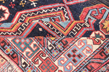 Sqaure Antique Colorful Kuba Caucasian Rug with Cross Medallions. Keivan Woven Arts. rug R20 - 0818, country of origin / type: Caucuses / Kuba, circa late - 19th Century. Measures: 3'11 x 4'8 This wonderfully colored Kuba rug from the southern Caucas... - Keivan Woven ArtsR20 - 0818 - 13258Rug