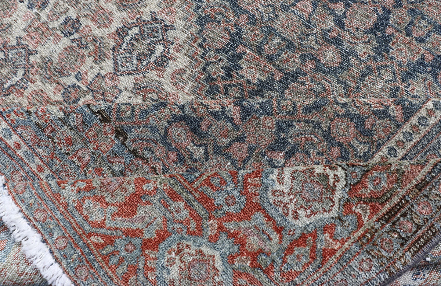 Antique Persian Fine Senneh Rug with Medallion and Tribal Geometric Design Medallion geometric design Senneh antique rug from Persia in various color tones, rug R20 - 0822, country of origin / type: Iran / Senneh, circa 1910. This incredibl... - Keivan Woven ArtsR20 - 0822 - 13242Rug