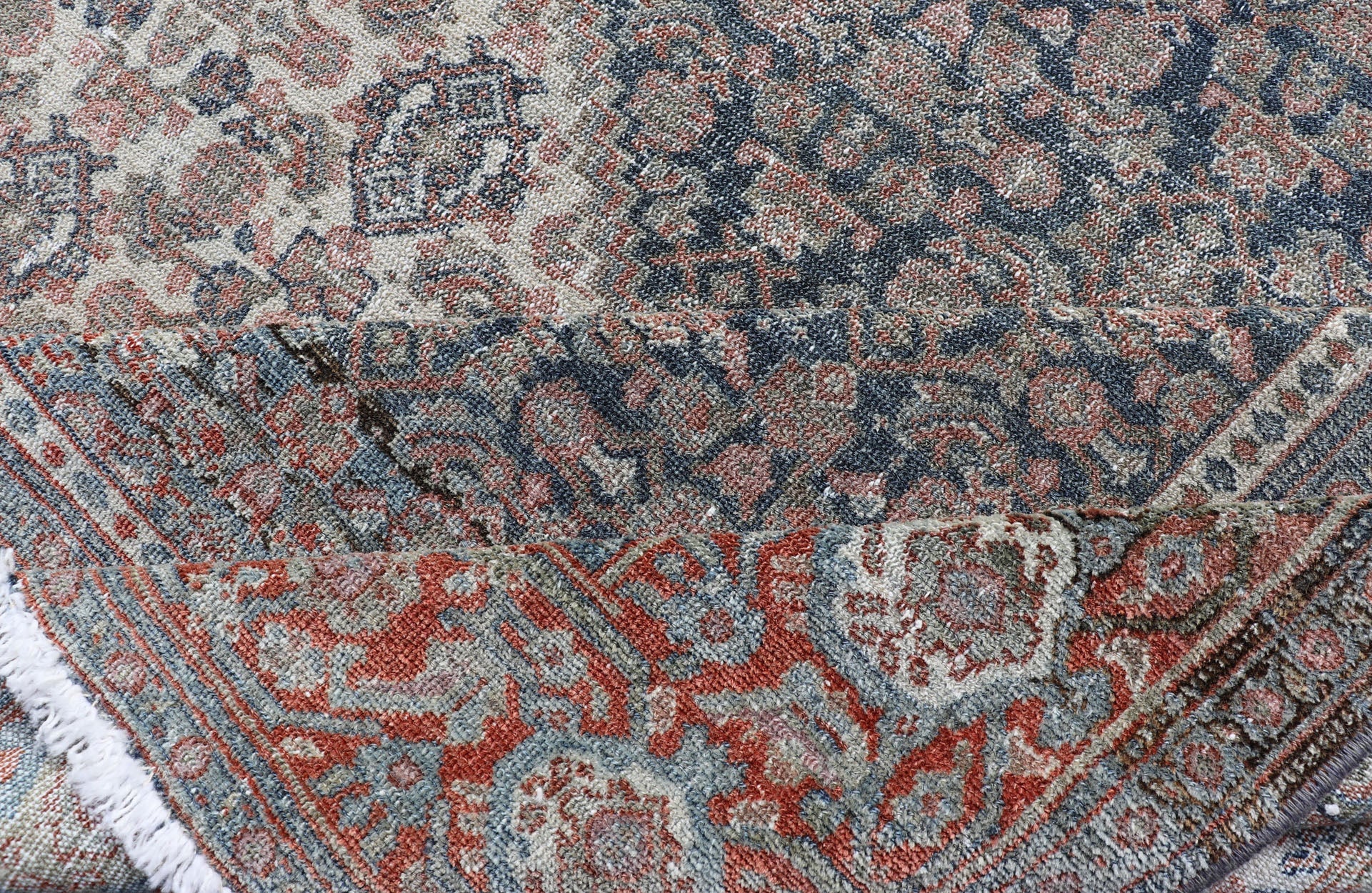 Antique Persian Fine Senneh Rug with Medallion and Tribal Geometric Design Medallion geometric design Senneh antique rug from Persia in various color tones, rug R20 - 0822, country of origin / type: Iran / Senneh, circa 1910. This incredibl... - Keivan Woven ArtsR20 - 0822 - 13242Rug