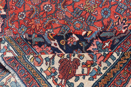 Finely Woven Large Antique Persian Gallery Rug in Rich Blue, Brick Red Finely woven sub geometric pattern Bibikabad antique Persianlarge gallery runner rug in rich blue, brick red and multi colors, rug R20 - 0902, country of origin / type: Iran / ... - Keivan Woven ArtsR20 - 0902 - 14014Rug