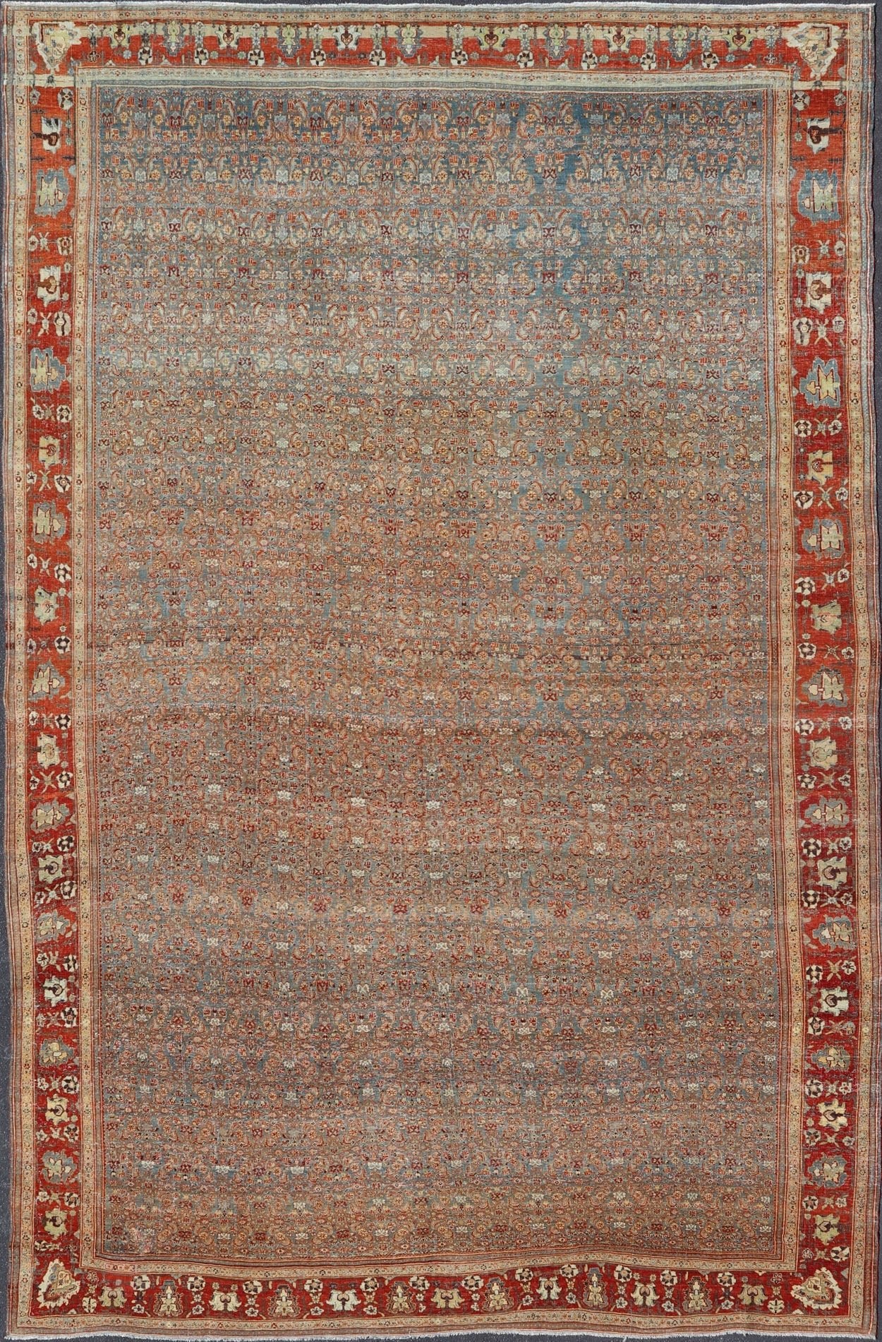 Over sized Antique Persian Bidjar Rug in Herati Design by Keivan Woven Arts Large Antique Persian Bidjar Rug in All Over Herati Design by Keivan Woven Arts. This Over sized Antique Bidjar Persian rug has variety of colors, rug R20 - 0903 - 178549, ... - Keivan Woven ArtsR20 - 0903 - 178549 - 13726