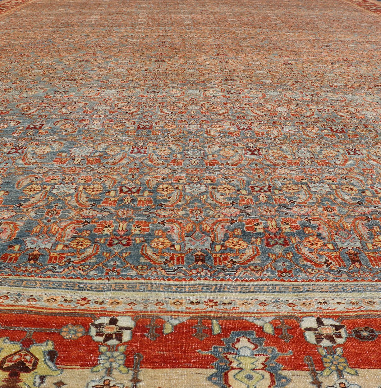 Over sized Antique Persian Bidjar Rug in Herati Design by Keivan Woven Arts Large Antique Persian Bidjar Rug in All Over Herati Design by Keivan Woven Arts. This Over sized Antique Bidjar Persian rug has variety of colors, rug R20 - 0903 - 178549, ... - Keivan Woven ArtsR20 - 0903 - 178549 - 13726
