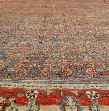 Over sized Antique Persian Bidjar Rug in Herati Design by Keivan Woven Arts Large Antique Persian Bidjar Rug in All Over Herati Design by Keivan Woven Arts. This Over sized Antique Bidjar Persian rug has variety of colors, rug R20 - 0903 - 178549, ... - Keivan Woven ArtsR20 - 0903 - 178549 - 13726