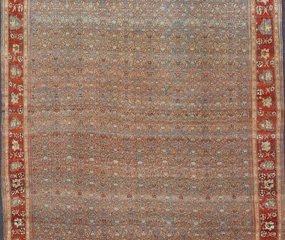 Over sized Antique Persian Bidjar Rug in Herati Design by Keivan Woven Arts Large Antique Persian Bidjar Rug in All Over Herati Design by Keivan Woven Arts. This Over sized Antique Bidjar Persian rug has variety of colors, rug R20 - 0903 - 178549, ... - Keivan Woven ArtsR20 - 0903 - 178549 - 13726