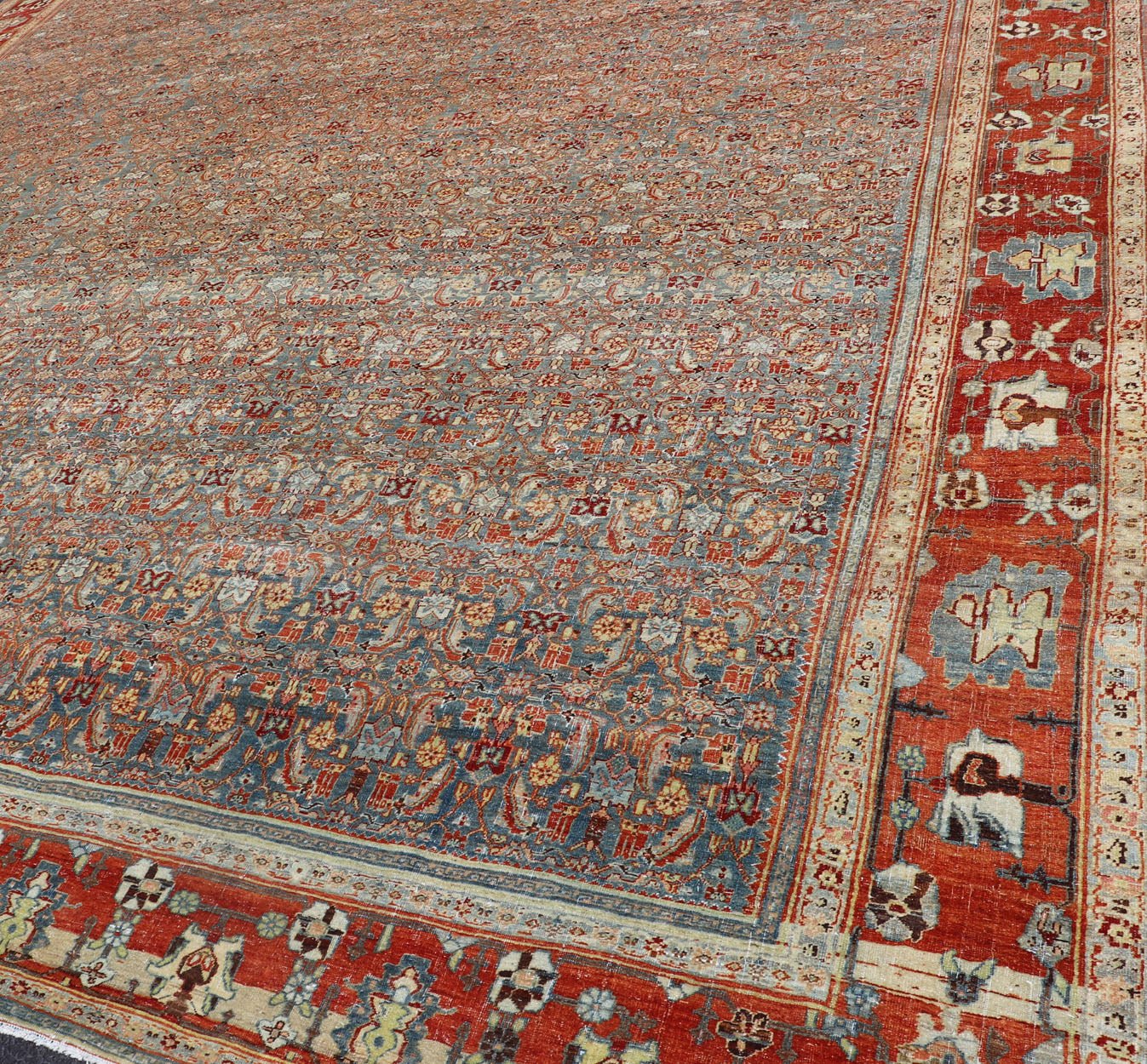 Over sized Antique Persian Bidjar Rug in Herati Design by Keivan Woven Arts Large Antique Persian Bidjar Rug in All Over Herati Design by Keivan Woven Arts. This Over sized Antique Bidjar Persian rug has variety of colors, rug R20 - 0903 - 178549, ... - Keivan Woven ArtsR20 - 0903 - 178549 - 13726